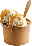 tourteau et glace pécan ou caramel